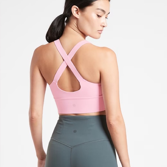Athleta Other - Athleta Warrior Longline Bra Pale Pink